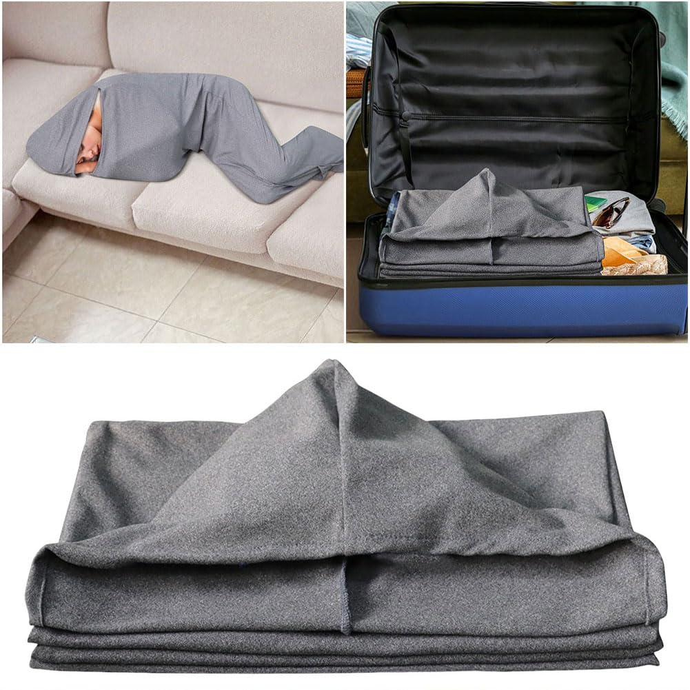 Hug Sleep Pod Couverture portable à capuche – Sac de couchage extensible doux et confortable pour le camping, couverture de compression portable pour homme et femme