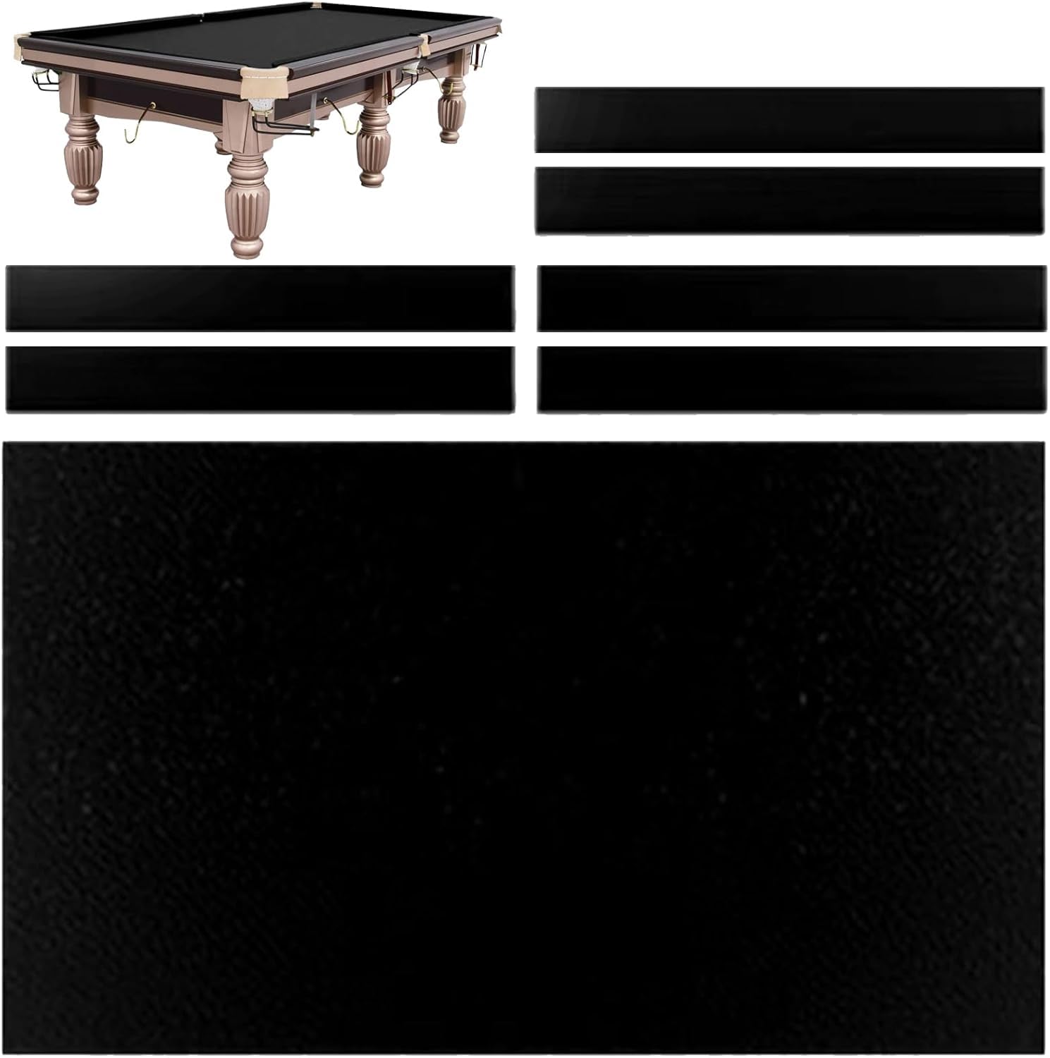 Kit de Recambio de paño para Mesa de Billar, de Nailon, con Tela de Soporte, Apto para mesas de Billar de Interior.