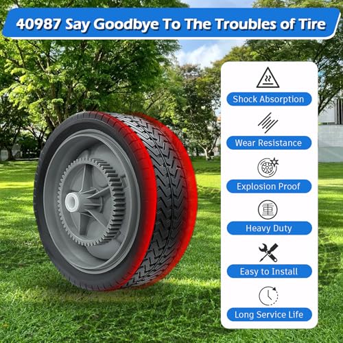 40987 Lawn Sweeper Wheel & Tire Assembly Compatible with Agri-Fab Craftsman Tow-Behind Lawn Sweeper(1 PCS)