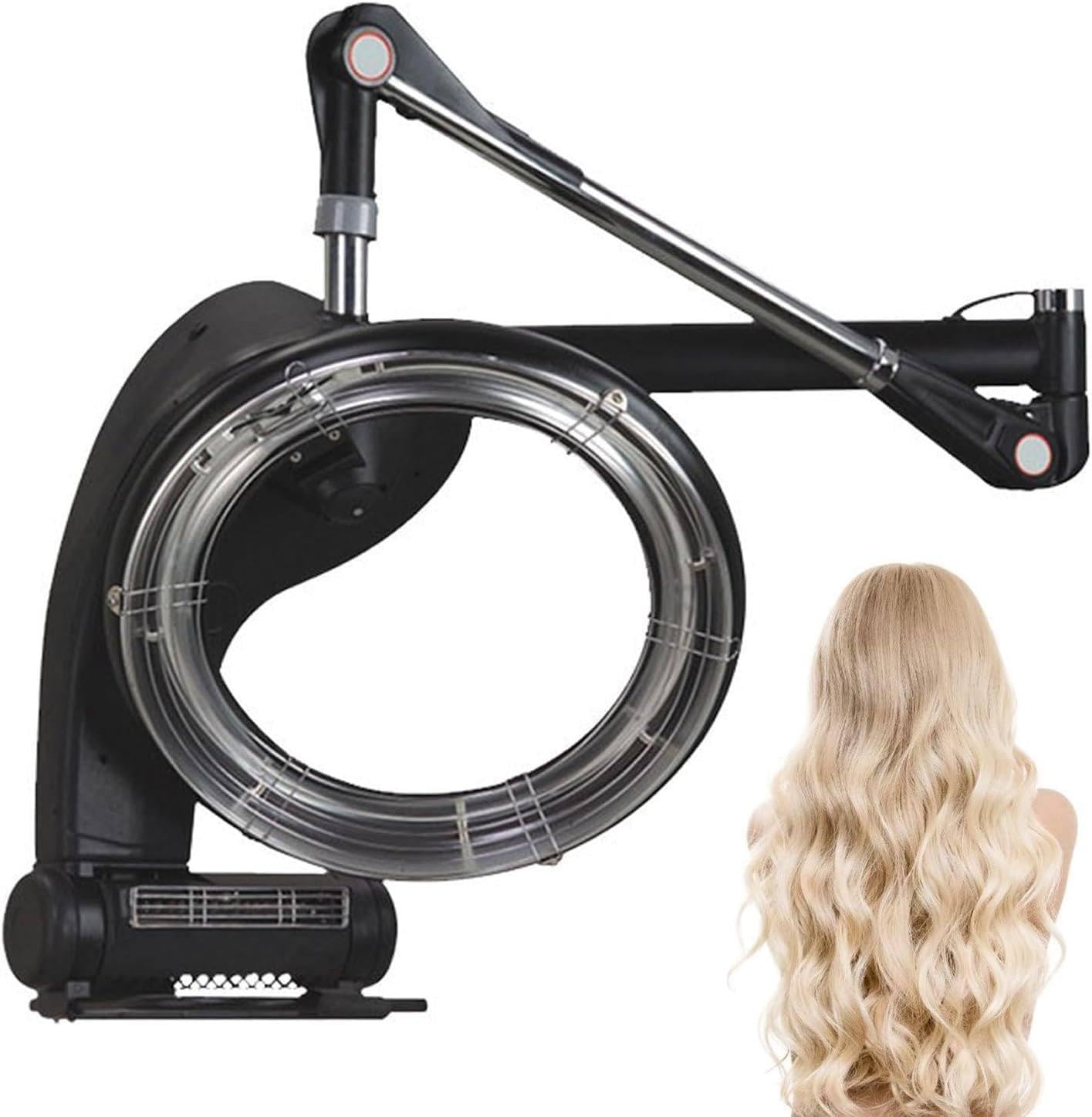 3 in 1 Wall-Mounted Hair Dryer and LCD Display Color Processor Professional Salon Heater with Adjustable Timer Temperature