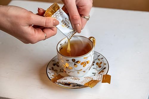 Miniatura 7 de Nordmel Saquitos de miel cruda nórdica, caja de 2.12-0.28 oz por bolsita - Miel silvestre natural pura