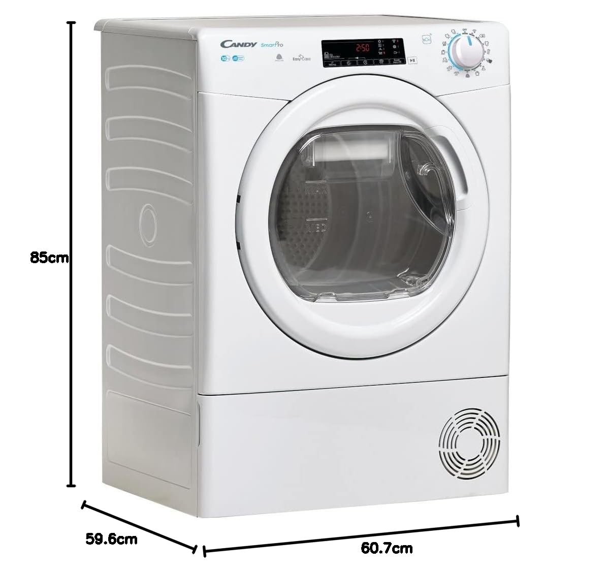 Candy CSOEC10TE 10kg Condenser Tumble Dryer, Sensor Dry, EasyCase, WiFi, White — view 8