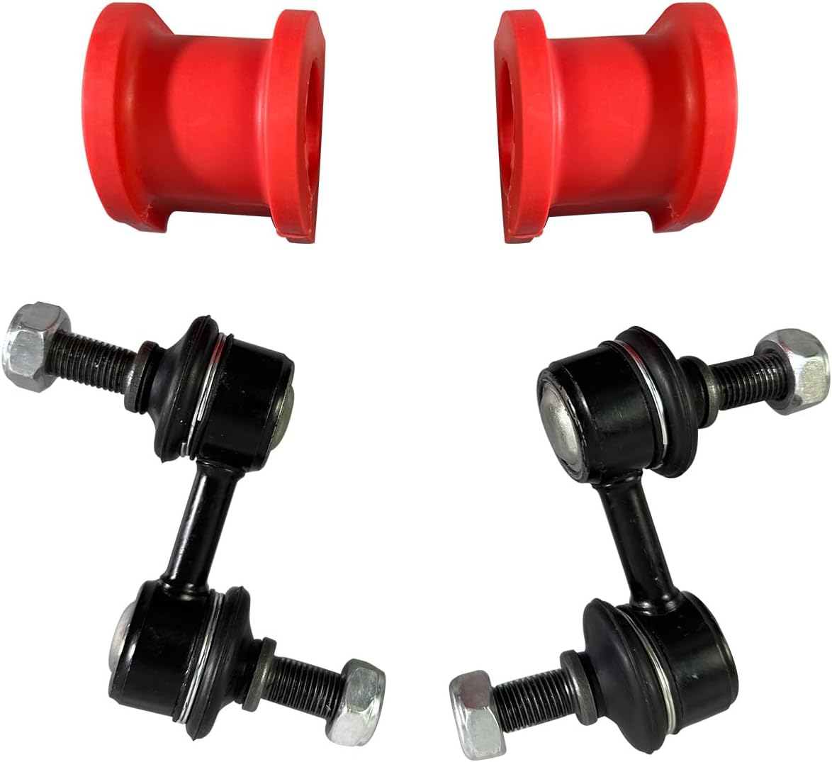 BST BSSP Pair Set Sway Bar End Link+Sway Bar Bushing Front Compatible with 97-01 Honda Civic SI CR-V K90667 K90553 101-4698 Left & Right Set