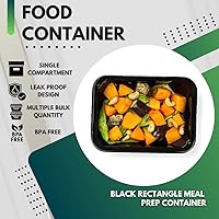 Vista 4 de Green Direct Paquete de 50 (473 ml) - Contenedores desechables para preparación de comidas y para llevar, con tapas, contenedores de plástico Bento