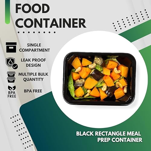 Miniatura 8 de Green Direct Contenedor de alimentos con tapa para Microondas congelador y lavaplatos Grande a prueba de fugas