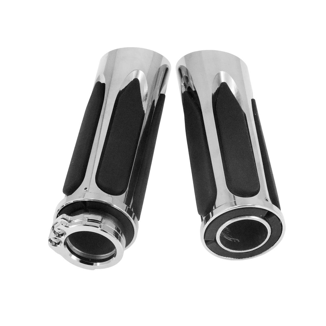 Manopole Soft Touch Manopole Da 1 Pollice per Moto Adatte per Harley Touring Sportster Dyna 883 1200 Softail Custom Chrome