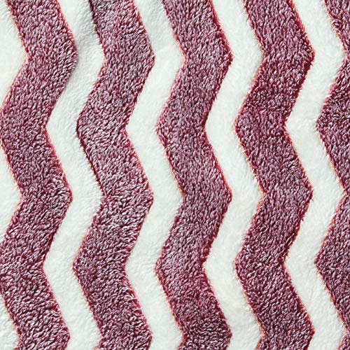 Elegant Comfort #1 Fleece Blanket On Amazon - Luxury Micro-Fleece Ultra Plush Chevron Pattern - All Season Blanket, King, Burgundy #TOP3