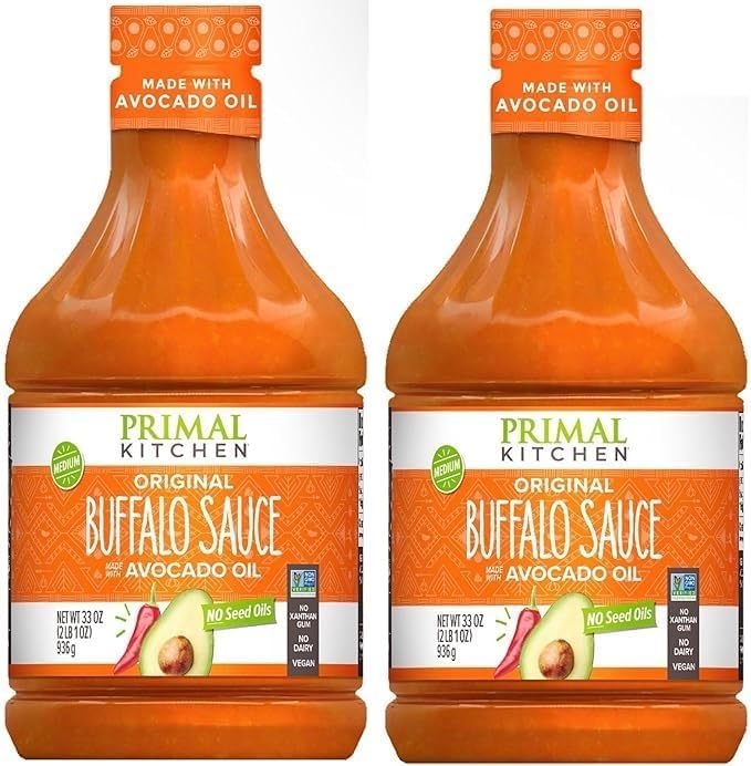 Primal Kitchen Buffalo Sauce with Avocado Oil 33 Ounce (Pack of 2)