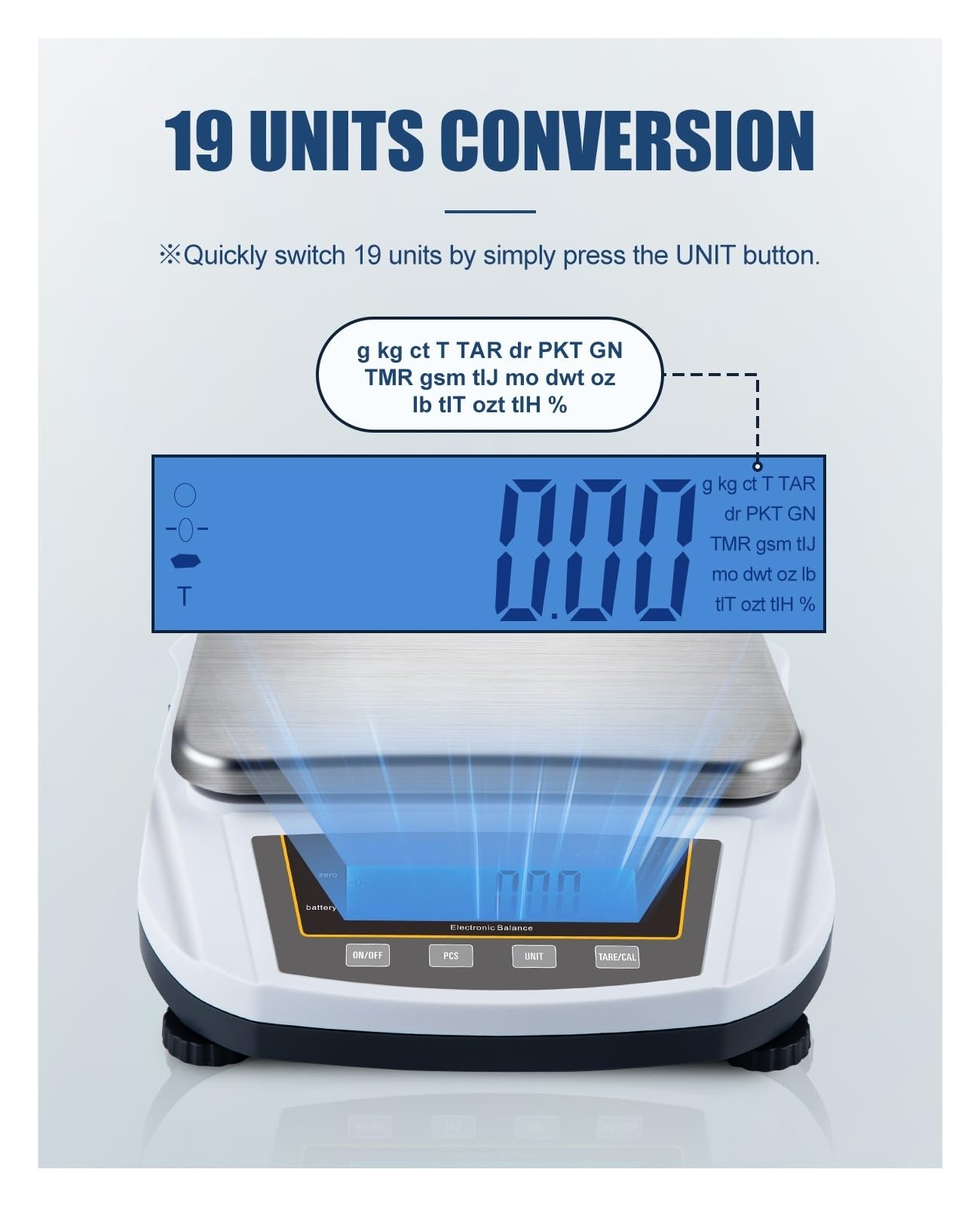 2 kg/5 kg Präzisions-Schmuckwaage 0,01 g Labor Digitale elektronische Analysewaage Küchenwaage Für mehrere Objekte(2000g 0.01g)