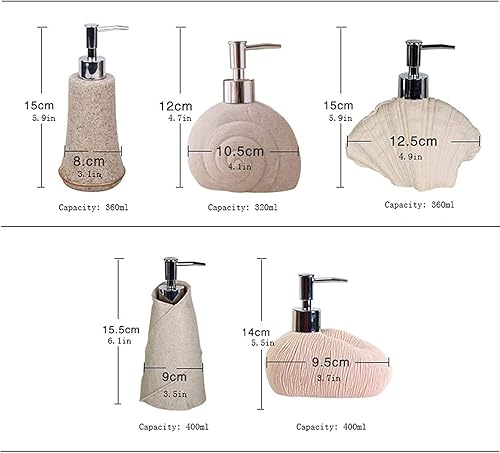 Miniatura 2 de Dispensador de jabón, botellas dispensadoras de jabón, estilo europeo creativo, botella de jabón exprimible de cerámica, retro, botella pequeña para