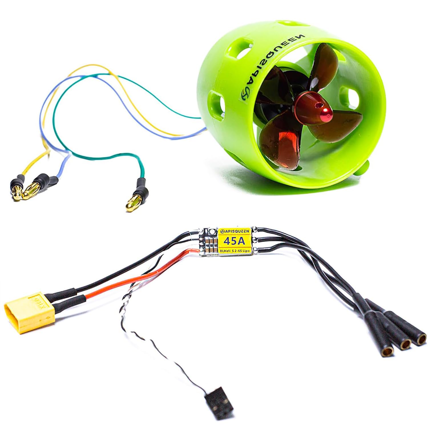 U01 Underwater Thruster with 45A Bi-Directional ESC 12V~24V 2KG Thrust Brushless Underwater Subsea Thruster/Propeller for ROV Boat(CW)