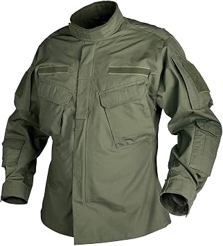 Helikon-Tex Boy's Cpu Jacke Shirt - Polycotton Ripstop CPU Jacket Shirt - Polycotton Ripstop - Olive Green pack of 1