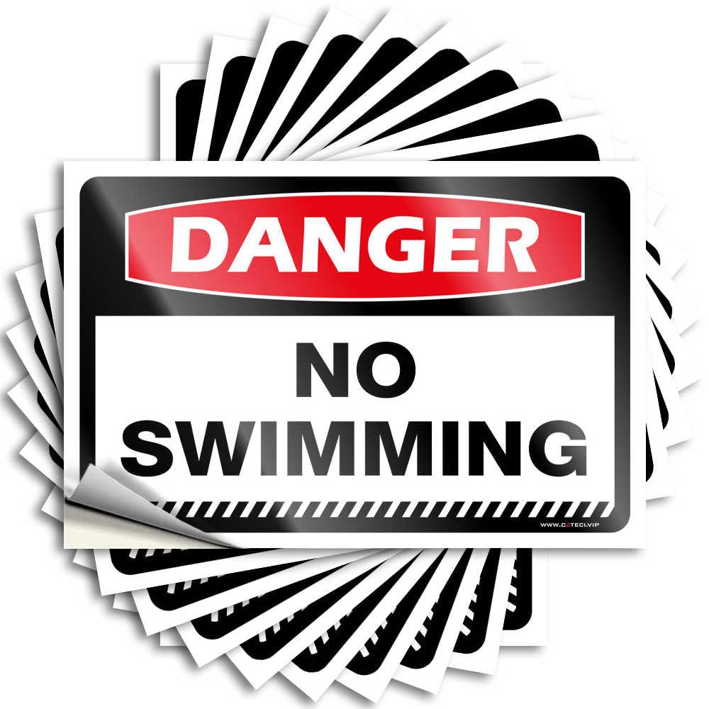 Lover, Saying Bumper Danger No Swimming | Drinking Bathroom Accessories Decor(8X12CM)