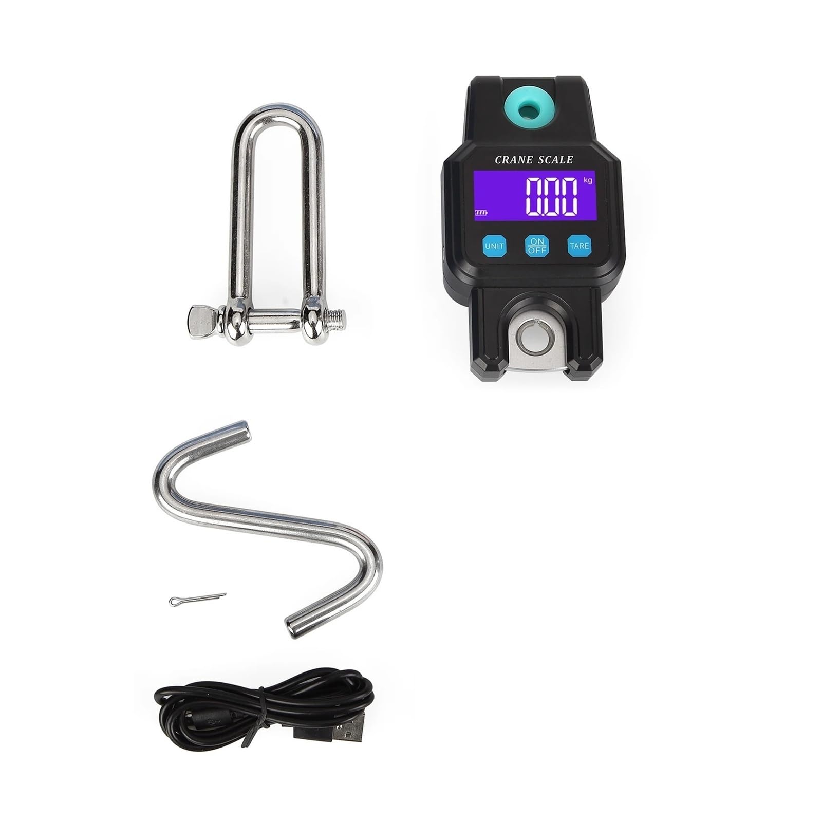 Balanzas colgantes, Báscula de grúa portátil alta resistencia, báscula electrónica digital colgante, gancho recargable
