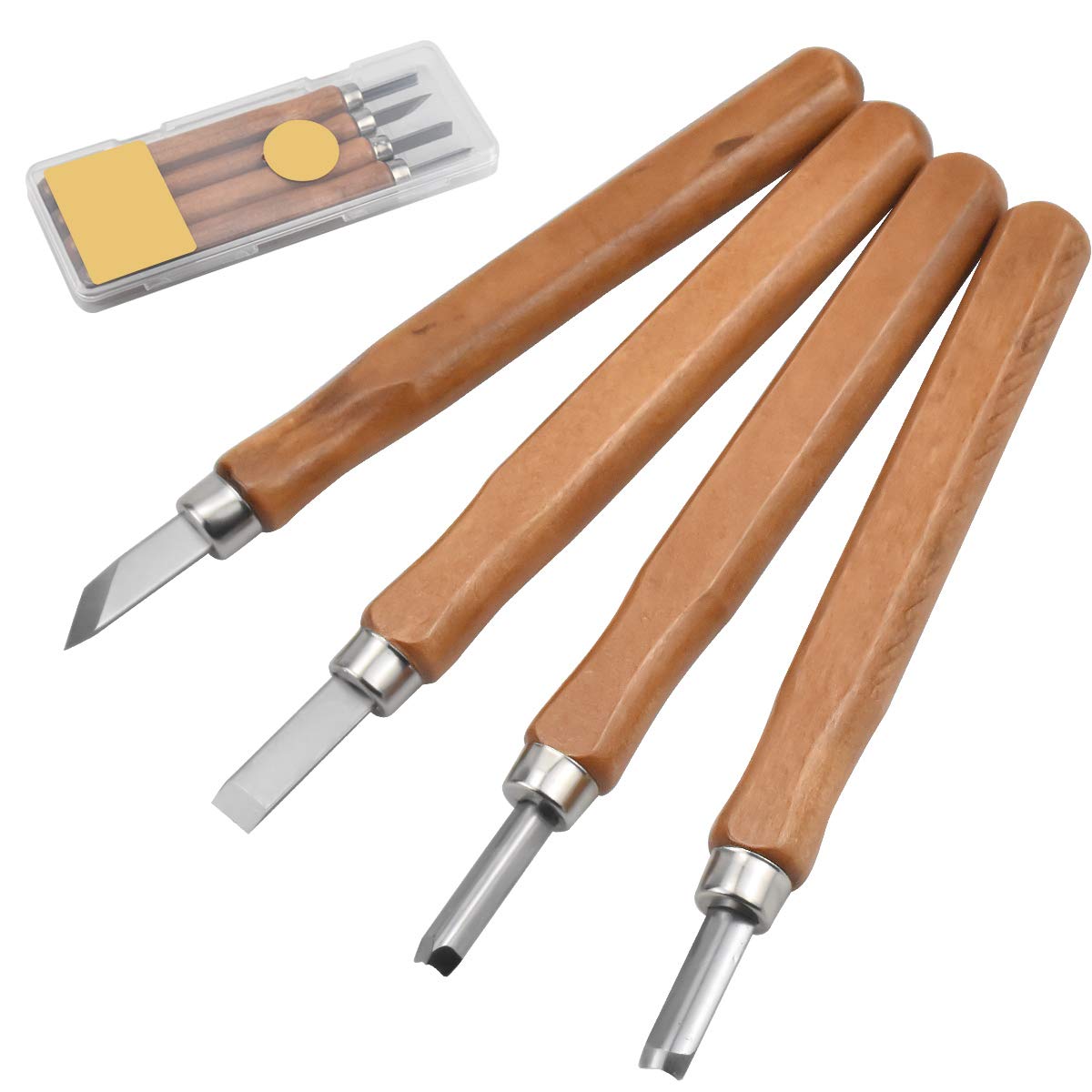 4 Pezzi Kit di Strumenti per Intaglio Coltello da Intaglio per Principianti e Professionisti