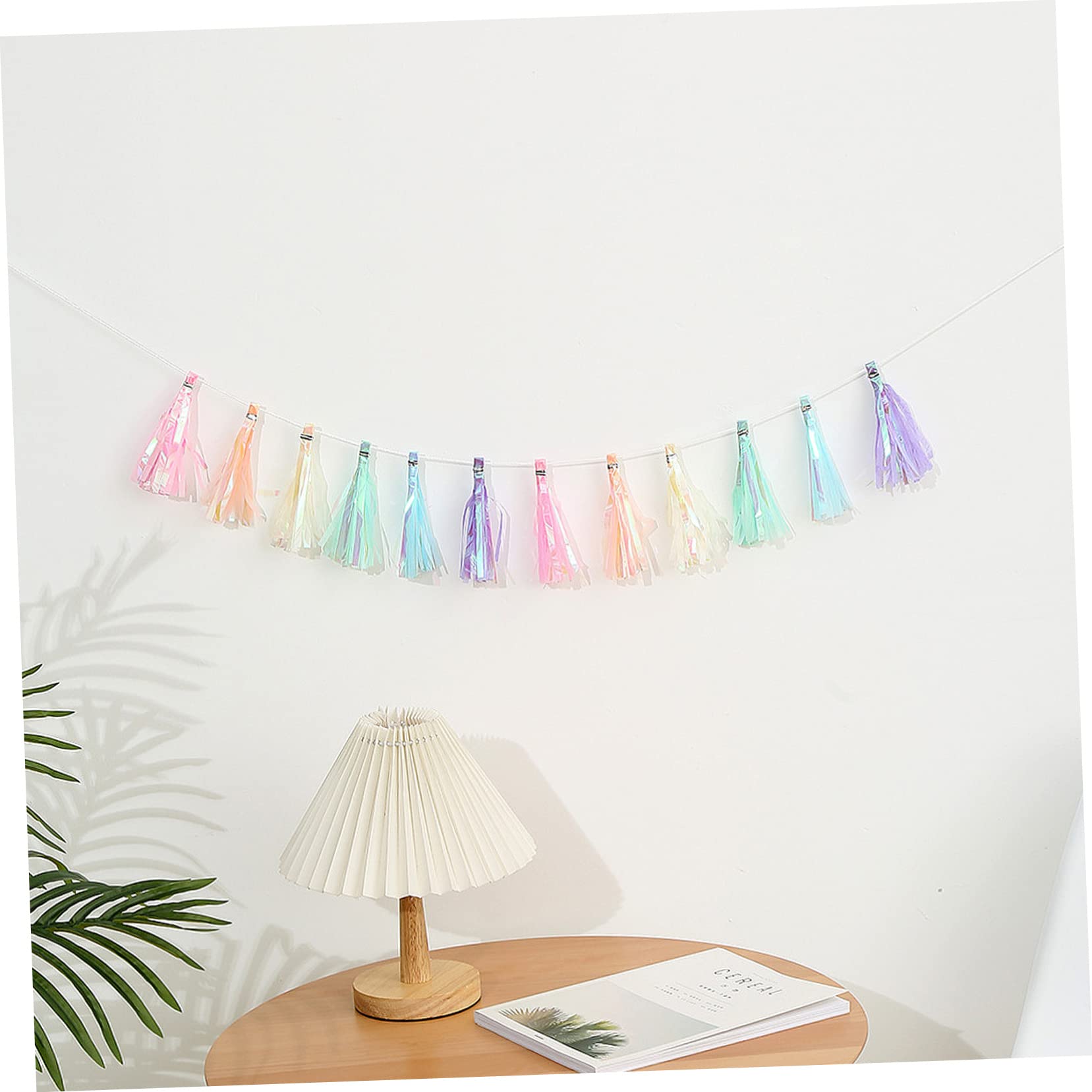 4 Sets Hängendes Bandbanner Quastengirlande Hochzeit Quaste Banner Party Hintergrund Für Geburtstag Babyparty 2 Stück * 4