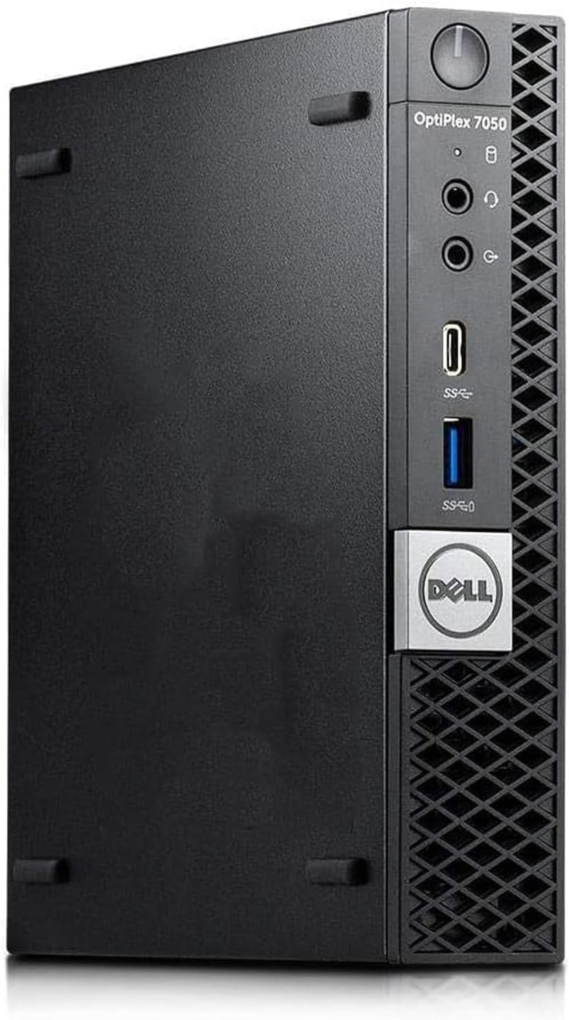 Dell Optiplex 7050 Mini Desktop, Windows 11 Pro, Intel Core i5-7500T 4-Core 2.70GHz, 8GB DDR4 RAM, 256GB SSD, Keyboard & Mouse, USB WiFi, USB BT(Renewed)