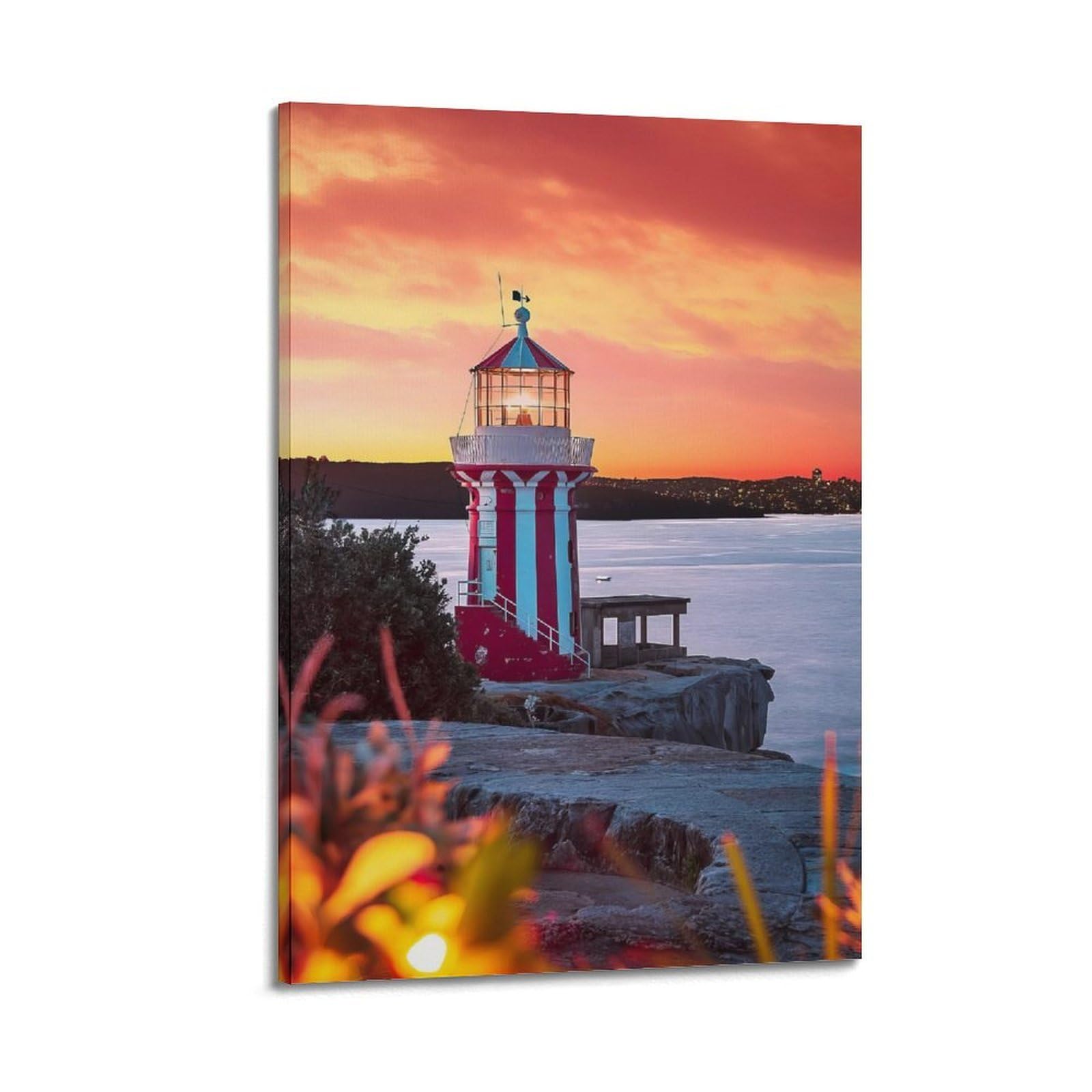 CXHJCA Lighthouse Poster Celestial Garden Poster Decorative Painting Canvas Wall Posters And Art Picture Print Modern Family Bedroom Decor Posters 20x30inch(50x75cm)