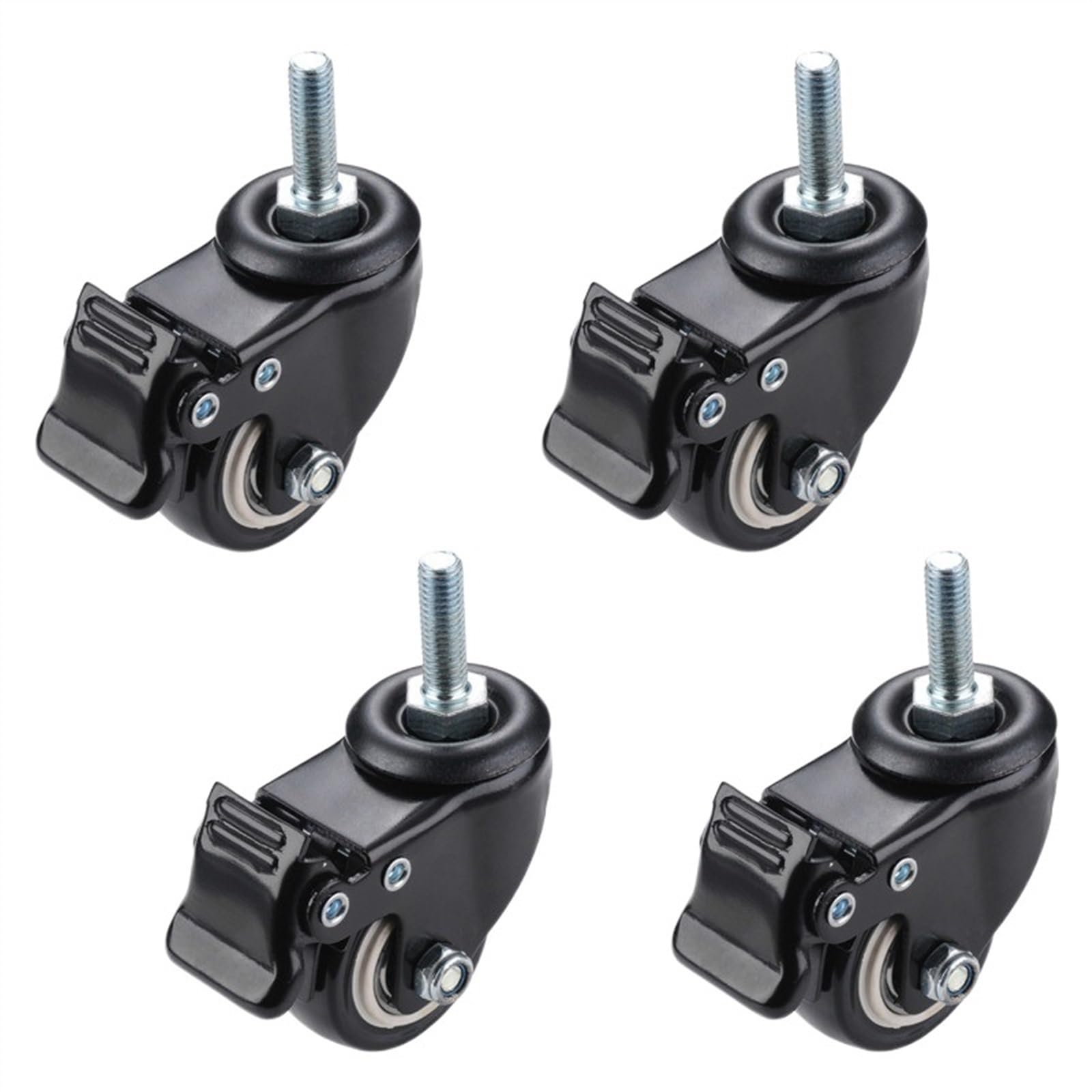 4 pezzi ruote for mobili 200 kg 1,5 pollici 40 mm 360 vite girevole ruote girevoli ruote carrello protezione in gomma (Color : Bundle B, Size : 1SIZE)