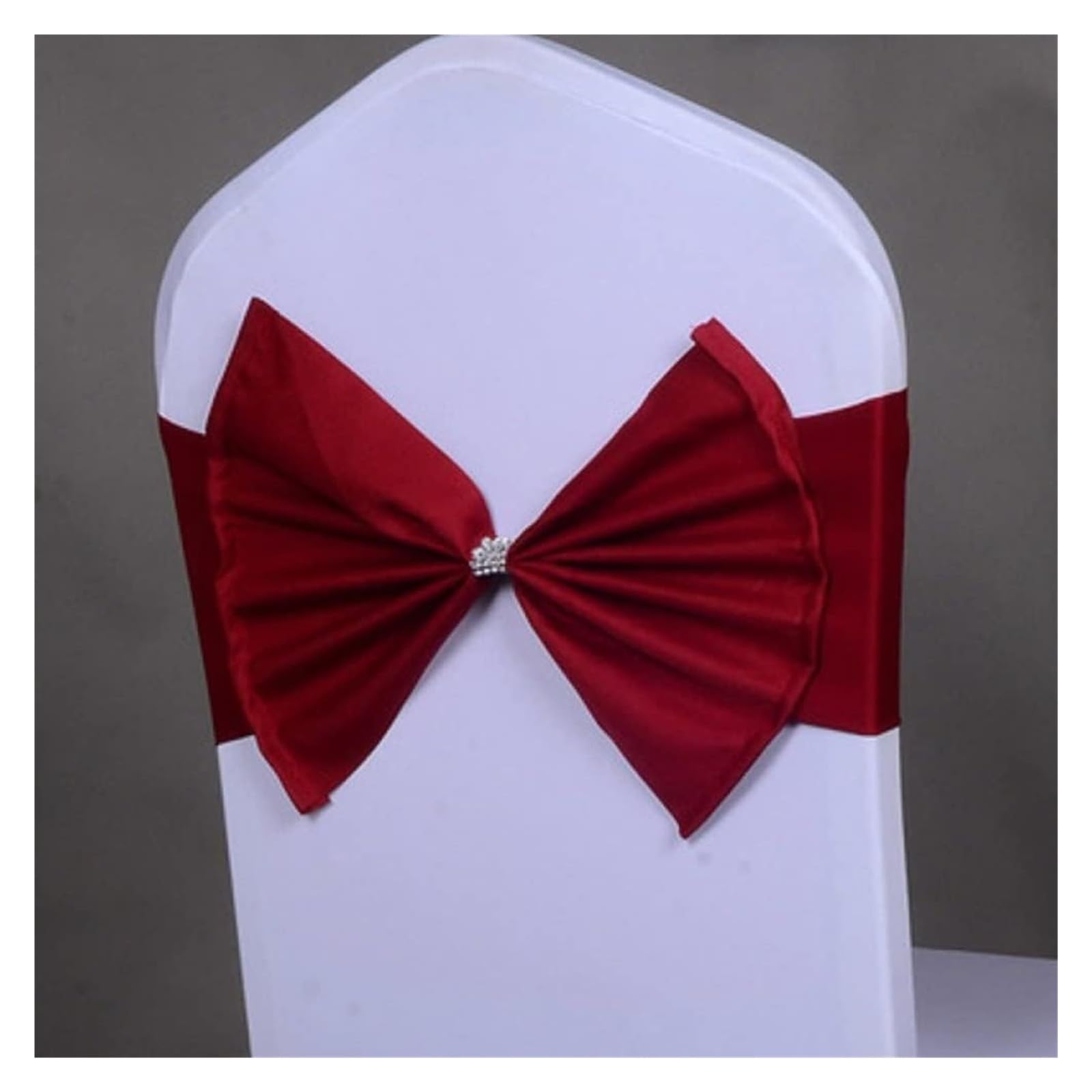 RZQVHBKXWGT chair sashes,10/50/100pcs/set Chair Bowknot Wedding Sashes Decoration 12 Colors Bow Knot Ties For Party Banquet,red,10 pcs (Color : Blu, Size pcs)(Wine Red,100pcs)