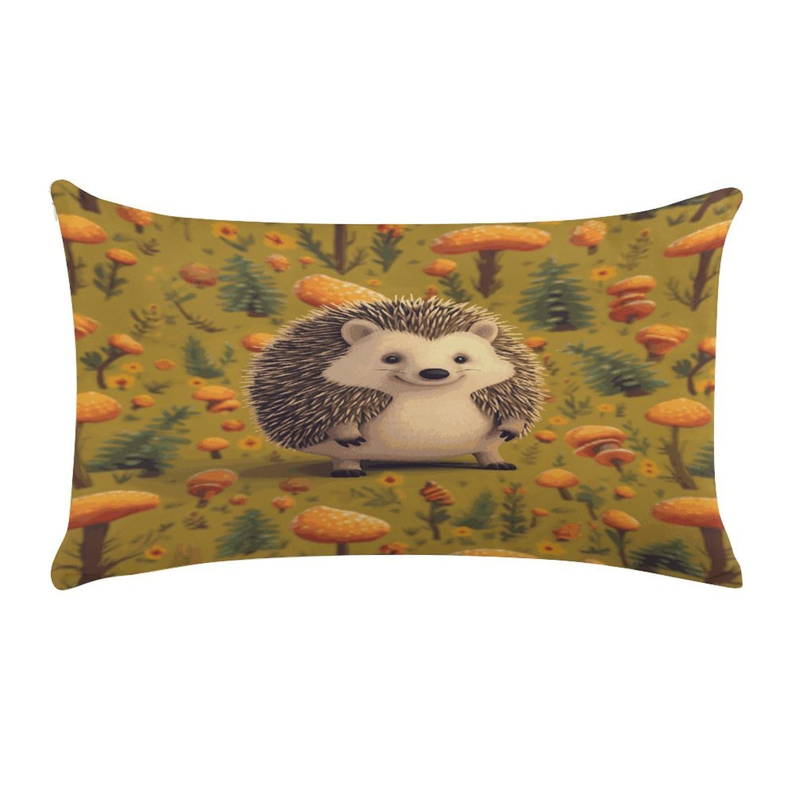 MUSM Hedgehog Throw Pillow Cover Long Super Soft Pillowcase Luxury Plush Pillowcase Decorative Pillow Shams Anti-Fading Pillow Case Cushion Covers Cozy Pillow Protector