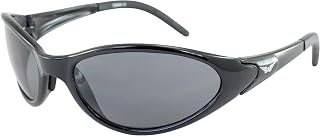 Global Vision Jaguar Motorcycle Safety Sunglasses Gloss Matte Black Frame w/Smoke Lenses