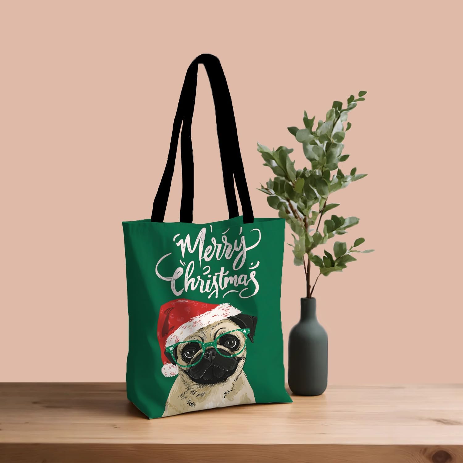 Canvas Tote Bag – Double-Sided Printed Artistic Shoulder Bag with Button Closure for Everyday Use or Gifting image 3