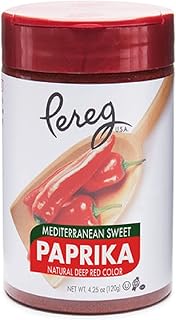 Pereg Sweet Paprika Spice (4.25 oz) - Mediterranean & Hungarian Style Sweet Chilli Powder Seasoning - Non-GMO & Gluten Free & Non-Irradiated