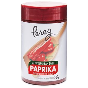 Pereg Sweet Paprika Spice 4.25 oz - Mediterranean & Hungarian Style Sweet Chilli Powder Seasoning - Non-GMO & Gluten Free & Non-Irradiated