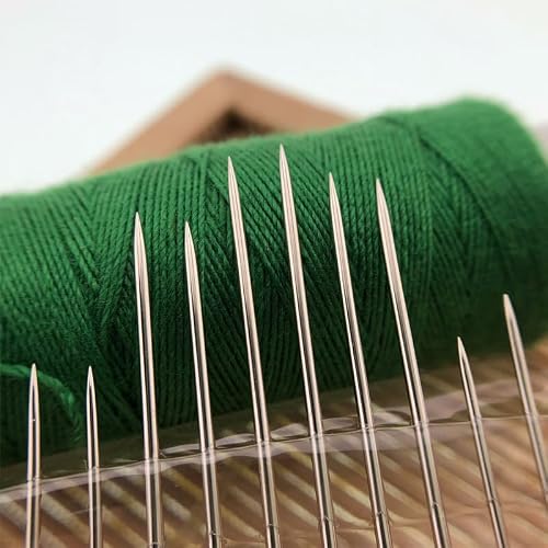 Premium 42 Pack Large Eye Sewing Needles for Hand Sewing,Repair,Steel Sharp Quilt Stitching Embroidery Needle,Large Size Thick Sewing Needles for Denim,Bookbinding,Knit Crochet Weave,Crafting