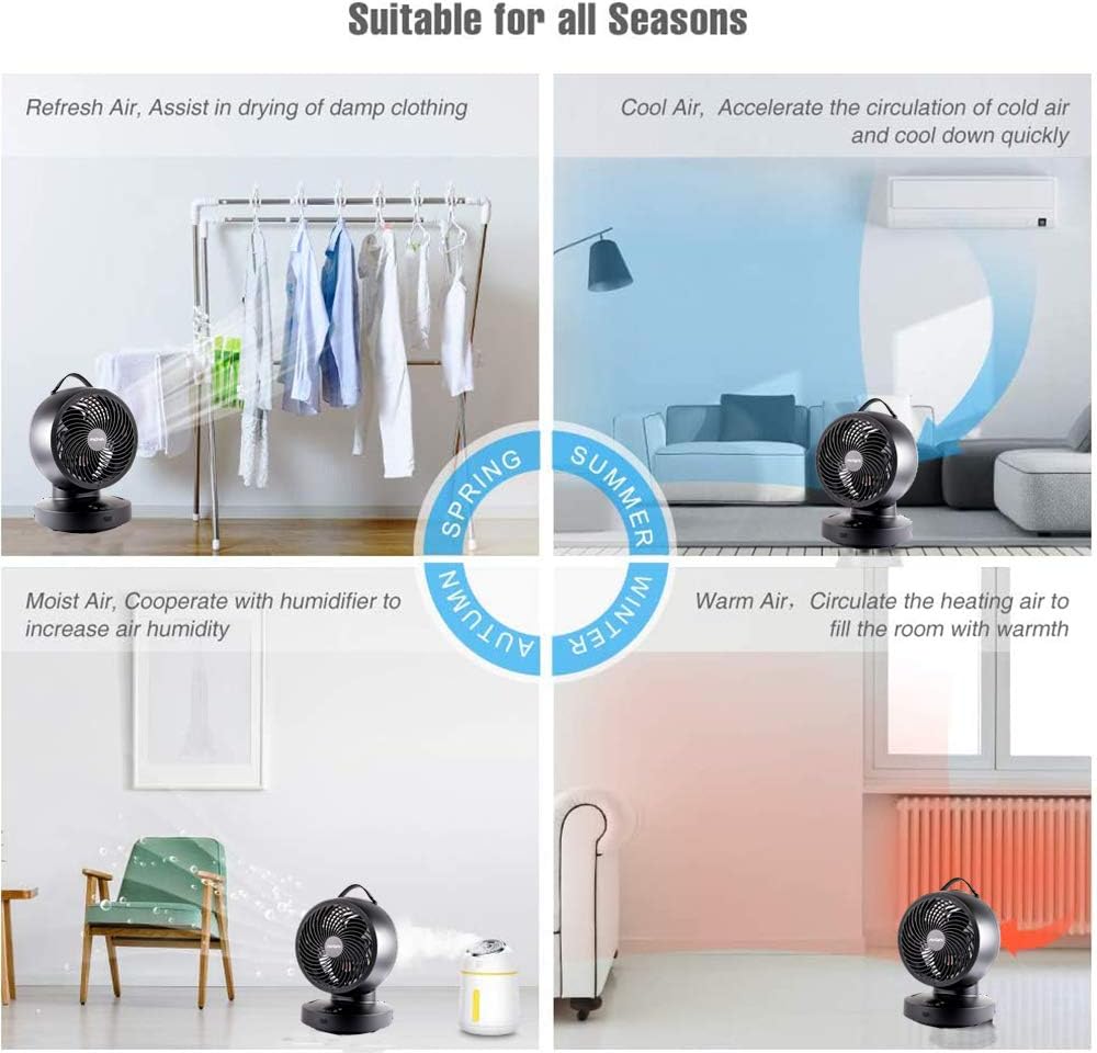 Buy Kapoo Air Circulator Fan Table Fan, Blade 8, 6 Speeds 4 Wind Modes