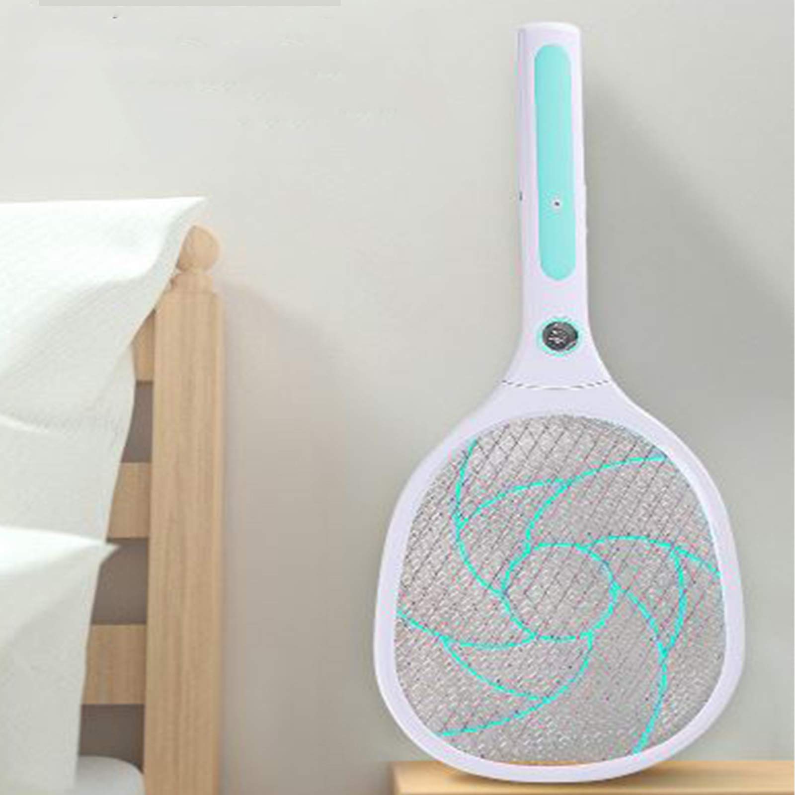 Racchetta Elettrica con Maglia a Triplo Strato, per Uso Esterno Interno (USB Ricaricabile)