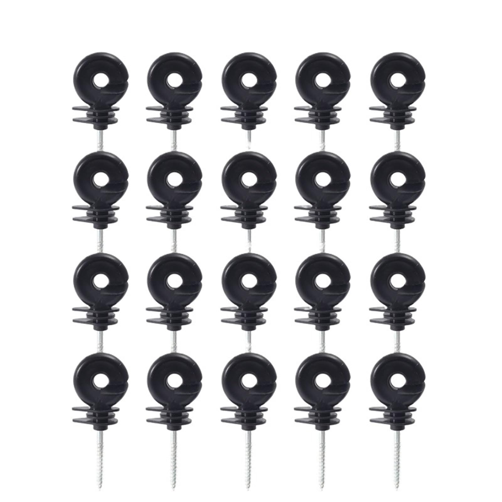 Isolatori Per Recinto Elettrico Isolanti for recinti elettrici Chiodi autofilettanti Vite resistente for pali in legno for azienda agricola(20PCS)