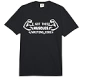 I Got These Muscles Writing Code Funny Coder Programmer Comfort Colors Adult Heavyweight T-Shirt