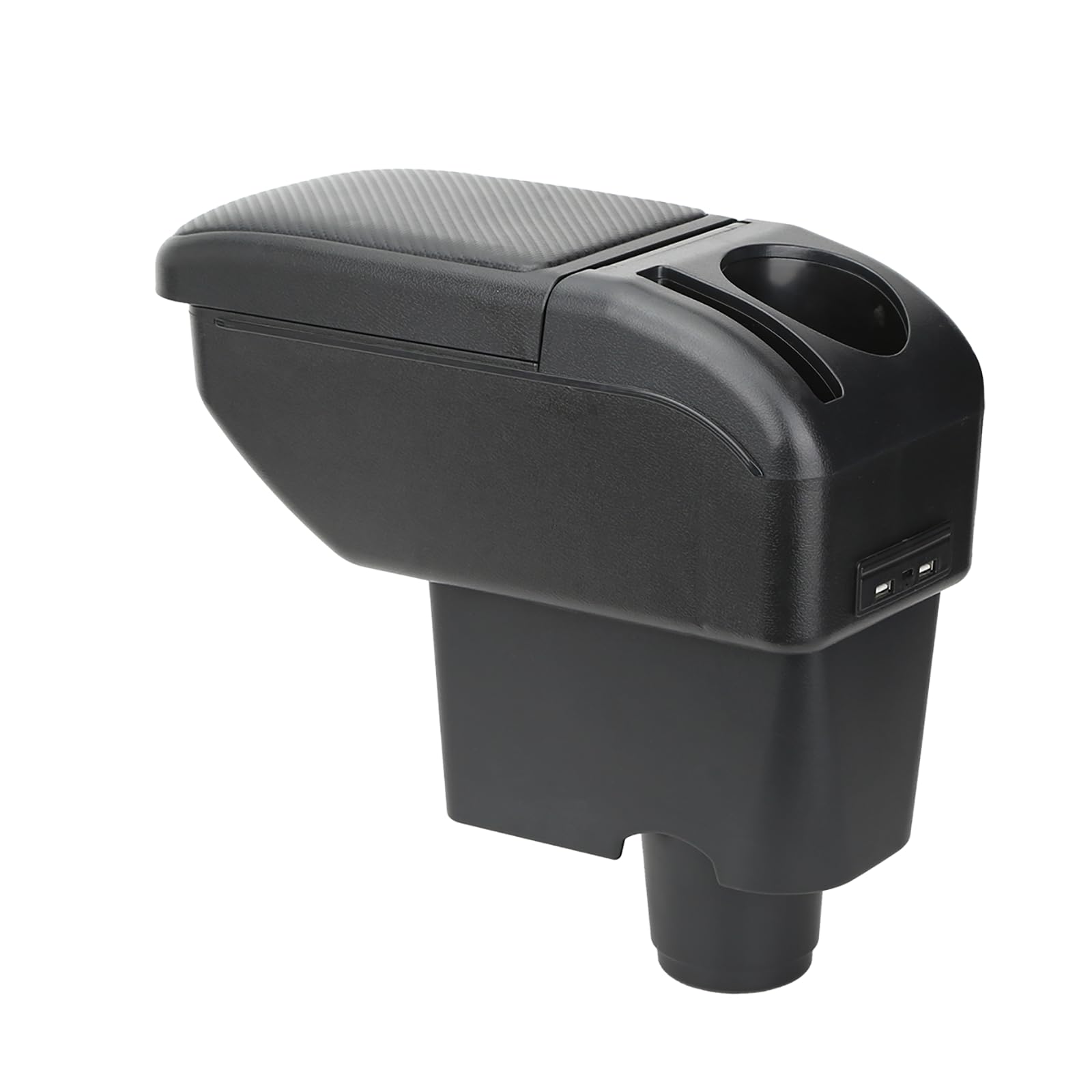 ZENVI Braccioli Compatible with Volkswagen VW UP Braccioli 2011-2023 Console Centrale Organizer Immagazzinaggio Scatola Utilizzabile Per Autisti Supporto Gomito (Stile Fibra Carbonio)