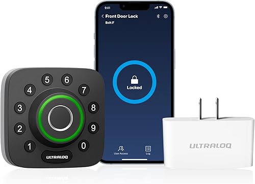U-Bolt Pro Bluetooth habilitado para huellas dactilares y teclado inteligente + adaptador WiFi de puente  entrada 6 en 1 sin llave  Control remoto a