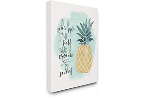 Stupell Industries Be a Pineapple Illustration Typography Wall Art, 16 x 20, Gallery Wrapped Canvas