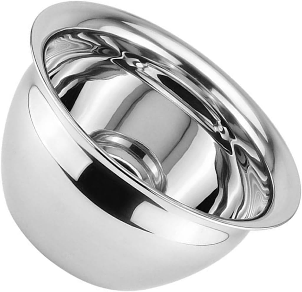 PRETYZOOM 304 Stainless Steel Oil Basin Mixing Bowl Egg-beating Bowl Restaurant Supplies