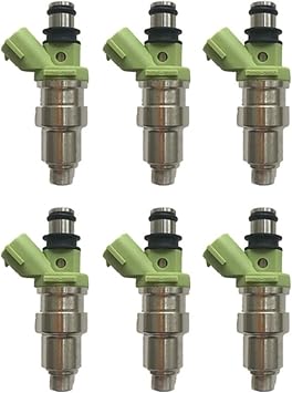 6 Pcs Fuel Injectors Compatible With TOYOTA SUPRA CRESSIDA 3.0L 1989-1992 23250-70080 23209-70080