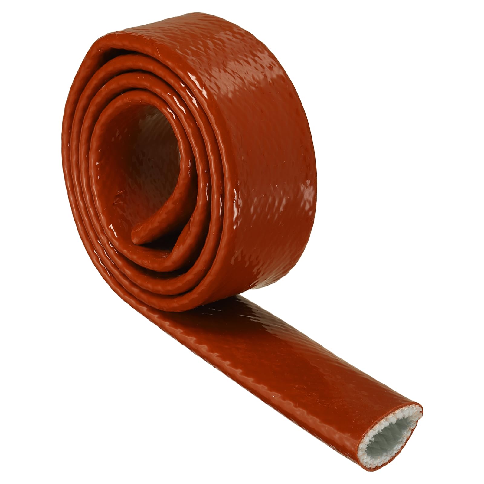 sourcing map Heat Hose Fiberglass Wrap, 20mm x 1m Fire Sleeve Heat-Shielded Sleeve Silicone Coated Heat Protection for Automotive Hose Lines Electrical Wiring