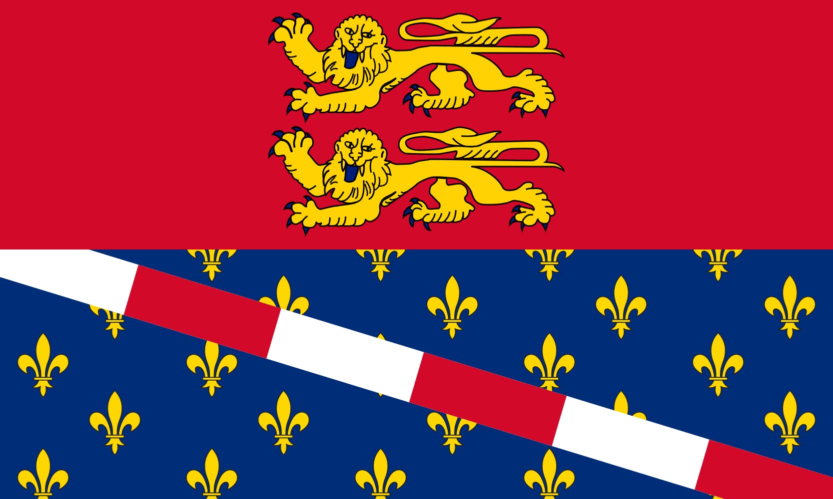 Drapeau de l'Eure grand format avec finitions premium pour pavoisement extérieur