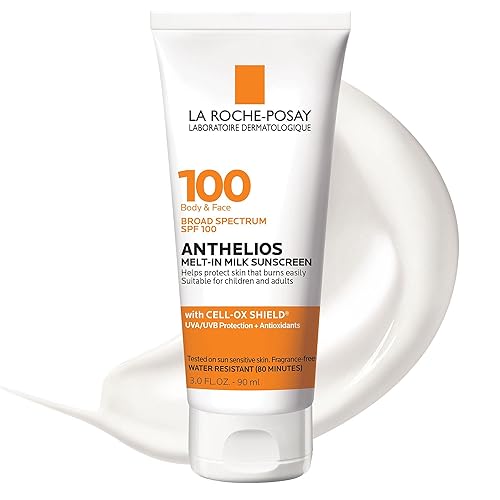 Miniatura 7 de La Roche-Posay Anthelios Melt-In Milk Protector solar SPF 100  Protector solar para cuerpo y cara  SPF de amplio espectro + antioxidantes  Loción de