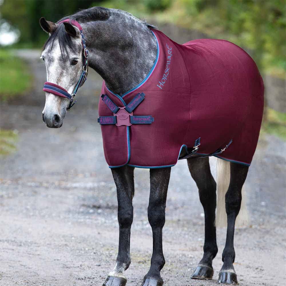 Horseware Ireland Rambo Airmax Cooler Disc Front, Color: Burg/Burg,Teal&NVY, Size: 75 (ACAT74-QQGB-75)