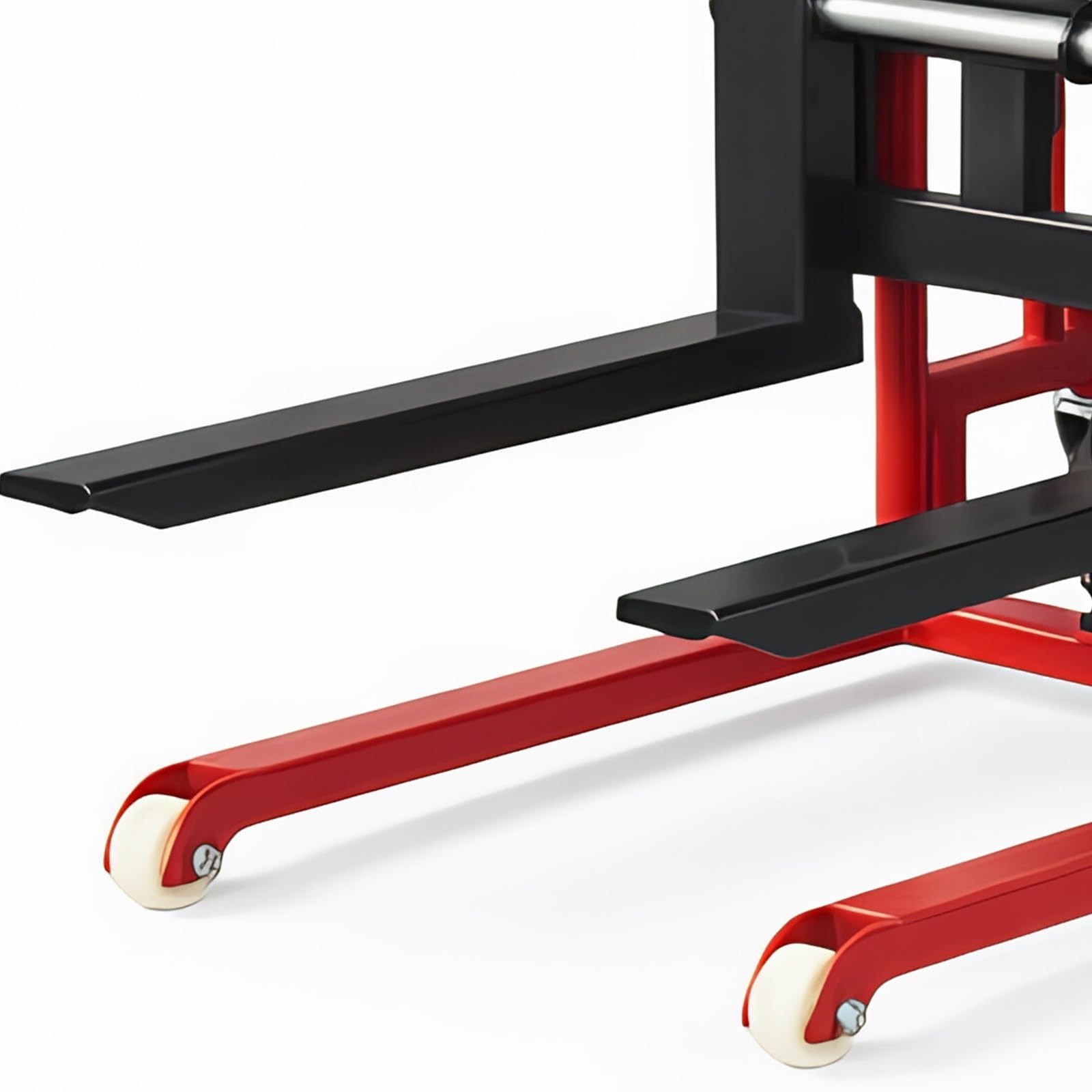 Sollevatore idraulico per pallet manuale, capacità 260 kg, impilatore di pallet con ruote girevoli per il trasporto dell'officina, attrezzatura di sollevamento manuale resistente