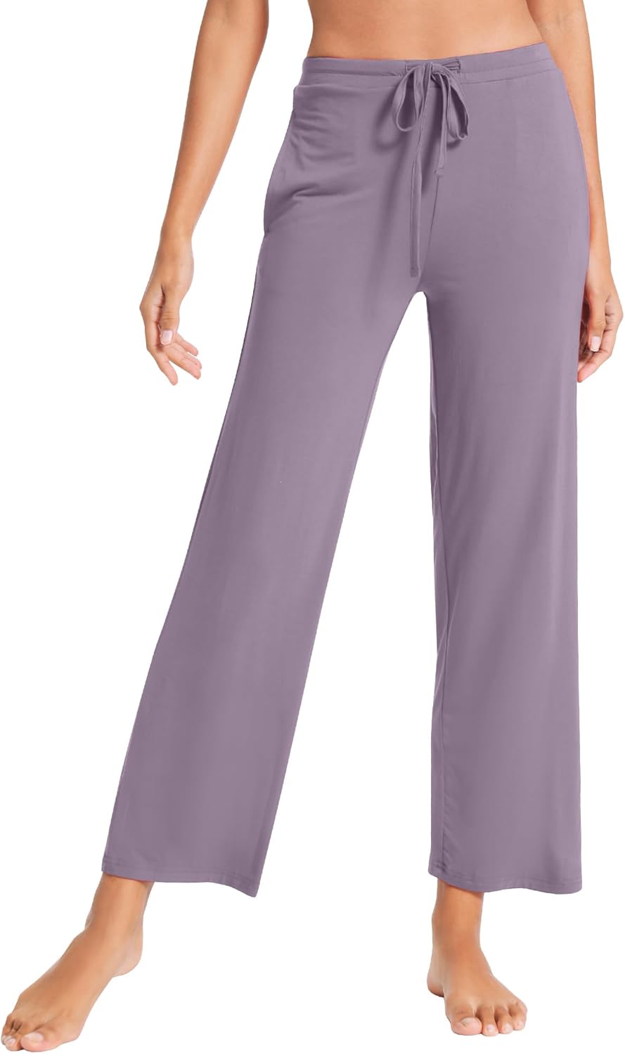 WiWi Pajama Pants for Women Viscose from Bamboo Super Soft Wide Leg Cooling Sweatpants Drawstring Bottoms Sleep Pj Pant S-XXL - Image 4