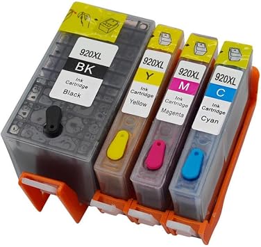 4 Colors 920 920XL Ink Cartridge Replacement with ARC Chips Works with Officejet 6000 6500A 7000 7500 7500A Printers Compatible Refill Cartridge1set