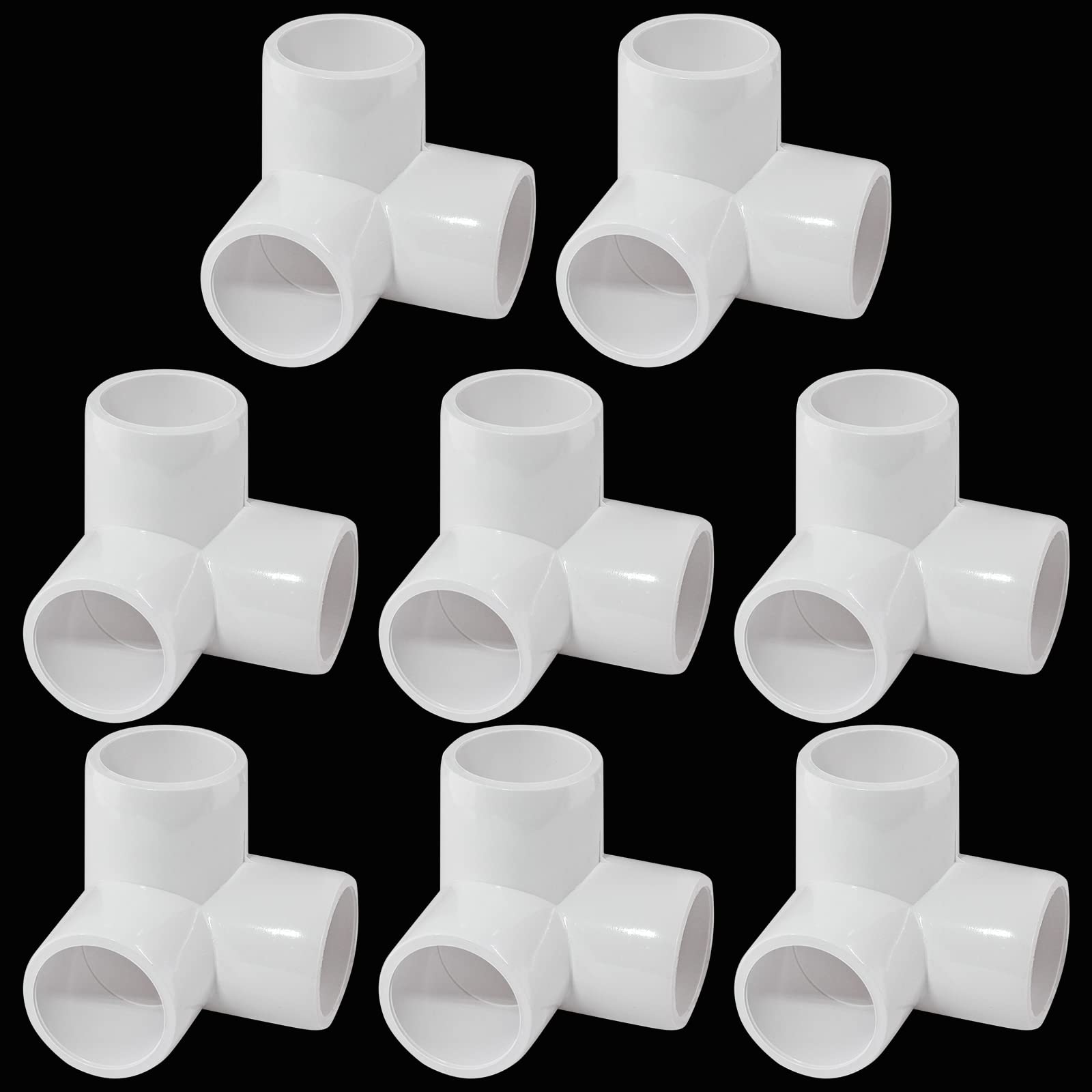 Codo de PVC de 1,27 cm y 3 vías Waziaqoc para esquinas de muebles