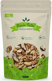 1kg Mix Castanhas De Caju, Pará, Nozes E Amêndoas - Sem Sal