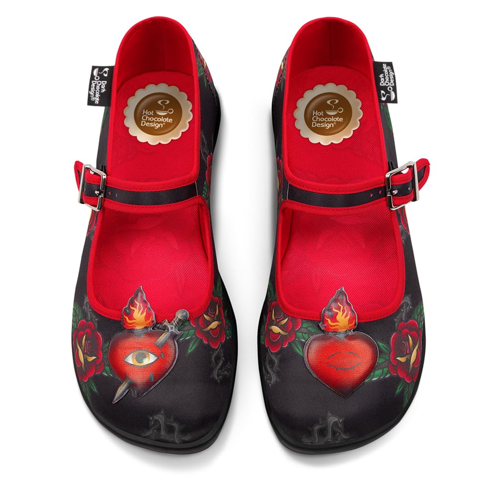 Hot Chocolate Design Chocolaticas Funky Canvas Women's Mary Jane Flat Shoes — view 7
