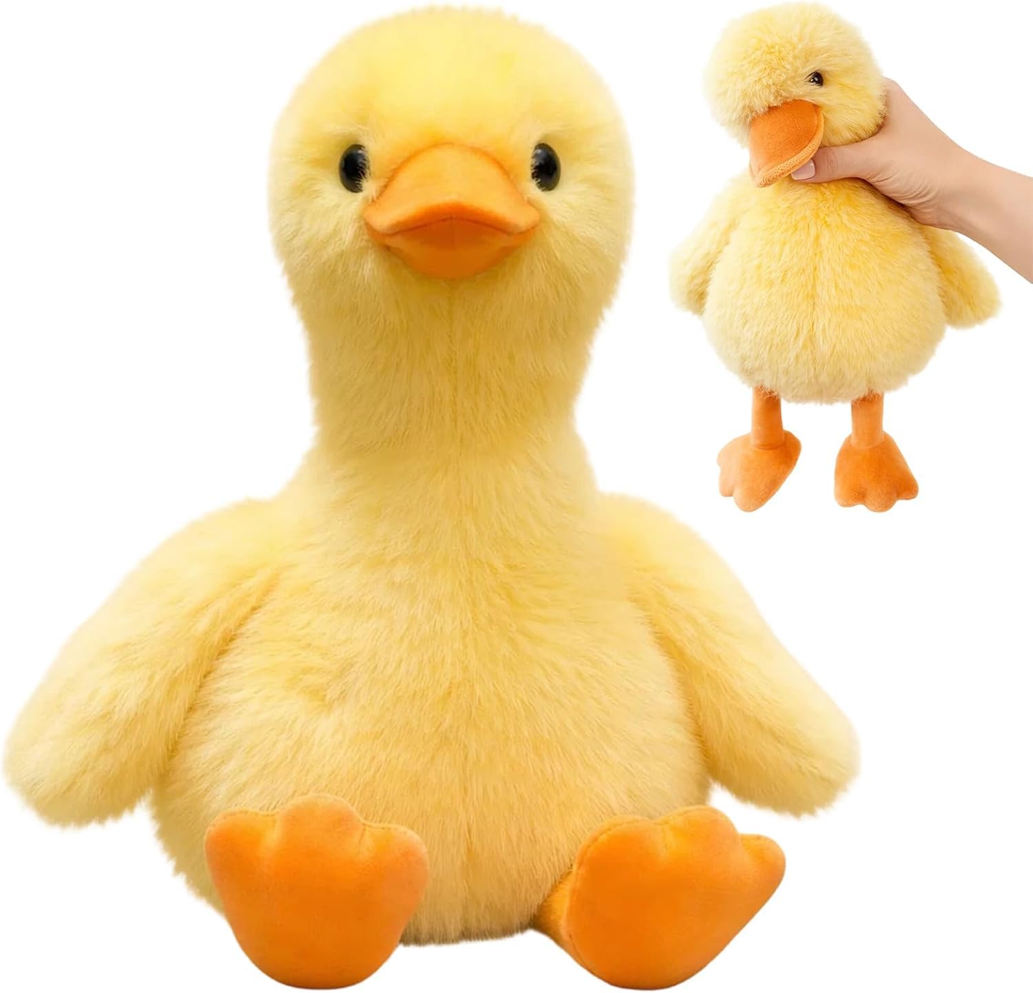 1Pcs Yellow Duck Teddy, Duck Plush Toy for Comfort and Companionship, Soft Stuffed Animal for Bedtime and Travel, Measuring 23x14x12 cm